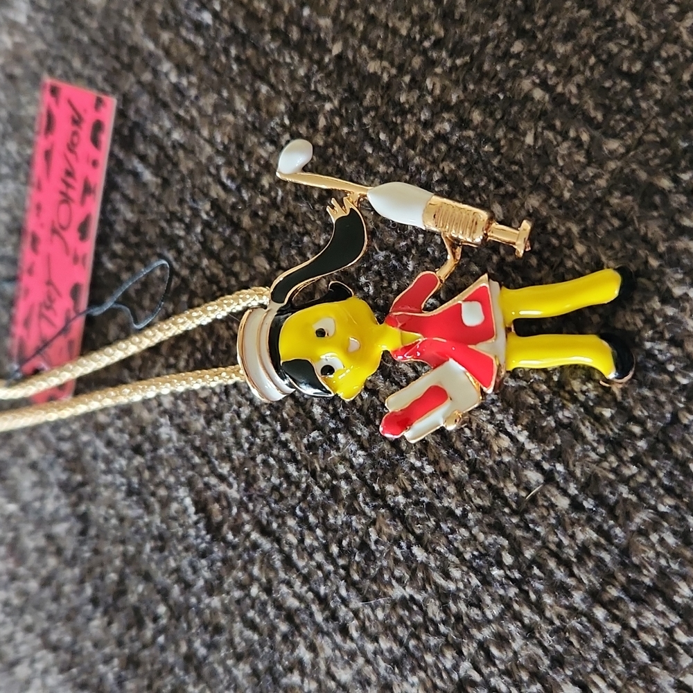 Betsey Johnson enamel nurse necklace
